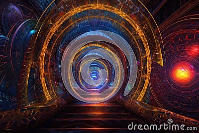 portal to otherworldly dimension, beyond space and time, where dreams and visions come true Stock Photo