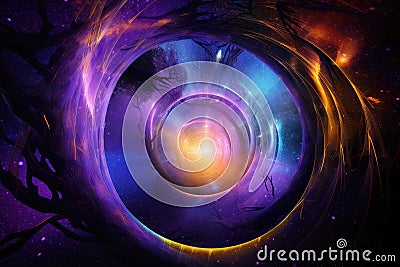 portal to otherworldly dimension, beyond space and time, where dreams and visions come true Stock Photo