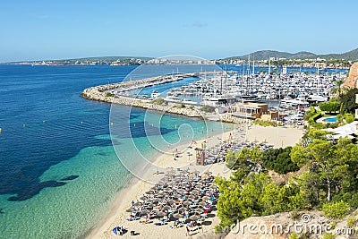 Portals Nous beach playa, Mallorca, Balearic islands, Spain Editorial Stock Photo