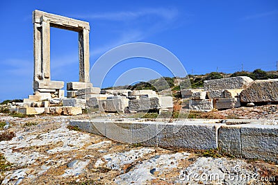Portara of Naxos Stock Photo