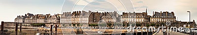 The Porte de Dinan, panorama, the Walled City of Saint-Malo, France Editorial Stock Photo