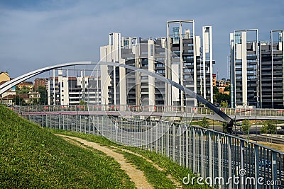 Portello park in Milan, Italy Editorial Stock Photo