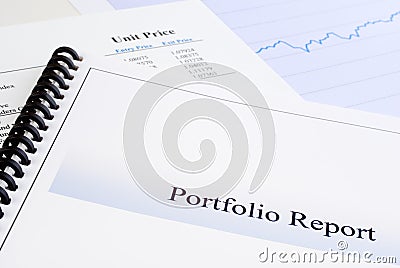 Portfolio Report Stock Photo