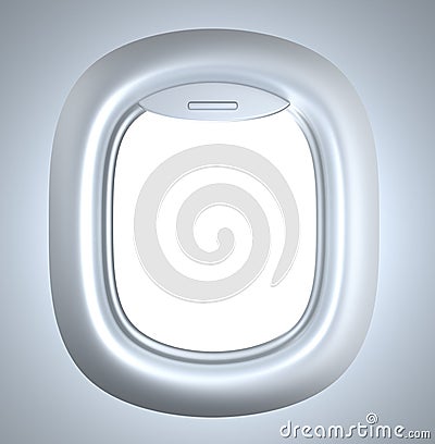 Porthole. Plane illuminator . My own design. Stock Photo