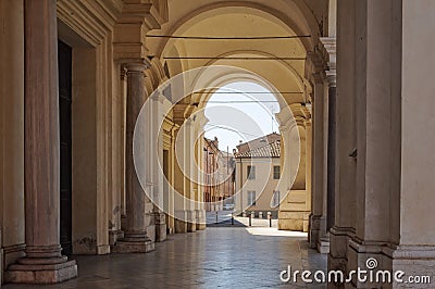 Portico of the Cathedral - Ravenna Stock Photo