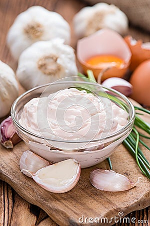 Portion of Aioli Stock Photo