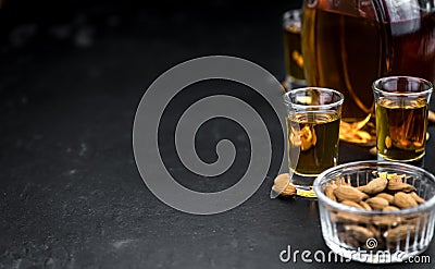 Portion of Amaretto as detailed close-up shot; selective focus Stock Photo