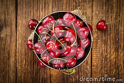 Portion of Cherries Stock Photo