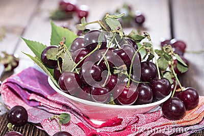 Portion of Cherries Stock Photo