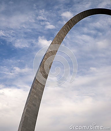A Portion of the famous Gateway to the West Arch in St. Louis Stock Photo