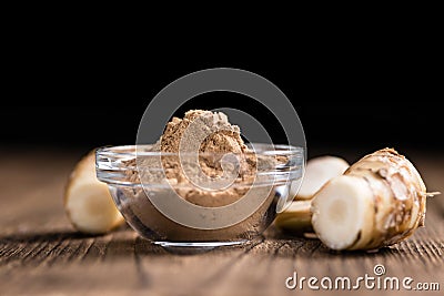 Portion of Galangal Powder Stock Photo