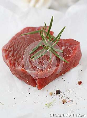 Portion of healthy lean steak Stock Photo