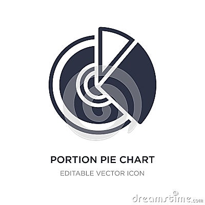 portion pie chart icon on white background. Simple element illustration from Business concept Vector Illustration