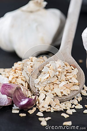 Portion of Rubbed Garlic Stock Photo