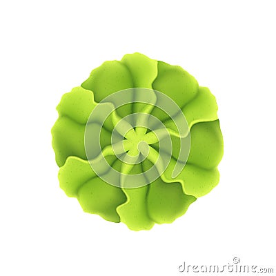 Portion of wasabi on white background, horseradish, mustard for sushi, asian food. Vector Illustration