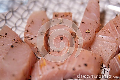 Portioned Mahi Mahi Stock Photo