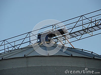 Portions of an Abandoned Grain Elevator Stock Photo