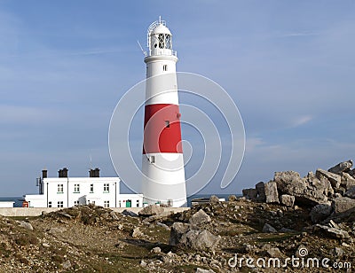 Portland Bill Lighthouse Stock Photo