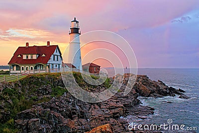 Portland Head Light Stock Photo