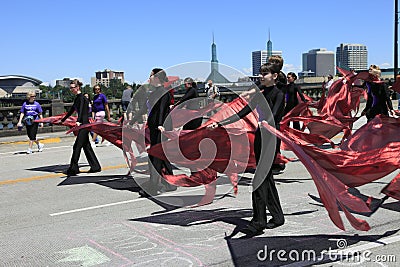 PORTLAND - JUNE 12: ROSE FESTIVAL ANNUAL PARADE. Editorial Stock Photo