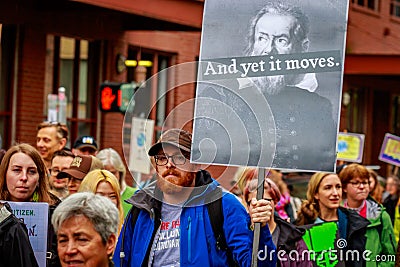 Portland March for Science Editorial Stock Photo