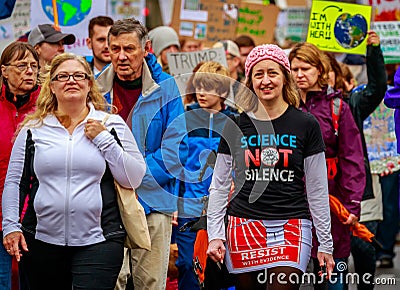 Portland March for Science Editorial Stock Photo