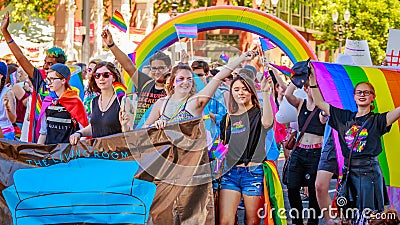 Portland Pride Parade 2018 Editorial Stock Photo