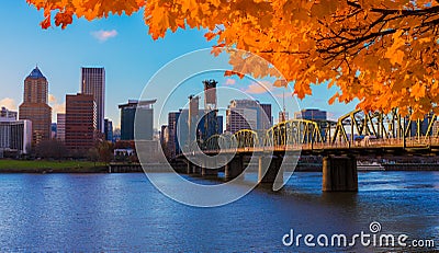 Portland, Oregon Waterfront Stock Photo