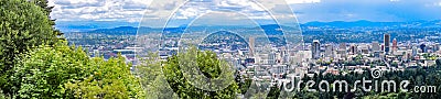 Portland Skyline Editorial Stock Photo