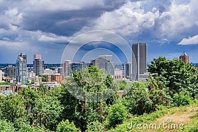 Portland Skyline Editorial Stock Photo