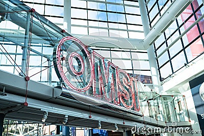 Oregon museum of science and industry OMSI sign Editorial Stock Photo
