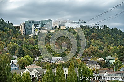 Oregon health and science university OHSU campus on the hill Editorial Stock Photo