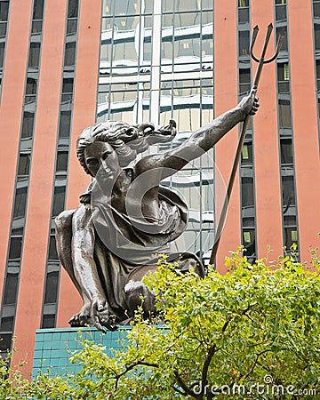 Portlandia statue, portland oregon Stock Photo