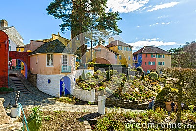 Portmeirion village, North Wales Editorial Stock Photo