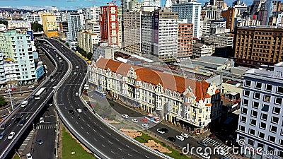 Porto Alegre Brazil. Brazilian city skyline landmark. Buildings at downtown city Editorial Stock Photo