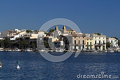 Porto Colom, Cruise Ship from Es Forti, Cala dÂ´Or, Cala Gran, Cala Esmeralda, Cala Ferrera to Porto Colom, Majorca Stock Photo