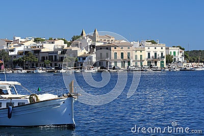 Porto Colom, Cruise Ship from Es Forti, Cala dÂ´Or, Cala Gran, Cala Esmeralda, Cala Ferrera to Porto Colom, Majorca Stock Photo