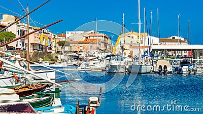 porto di stintino. view at the boats in Stintino marina in Sardinia, Italy Stock Photo