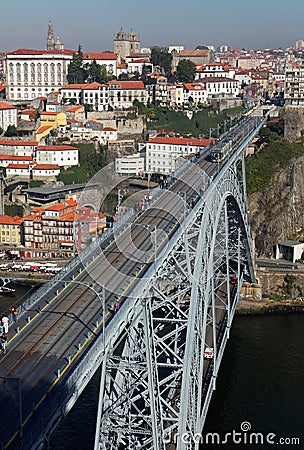 Porto, Dom Luis Bridge Editorial Stock Photo