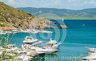 Porto Ercole, in Monte Argentario, in the Tuscany region of Italy. Stock Photo