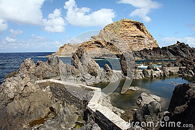 Porto Moniz Madeira Stock Photo