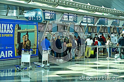 Porto, Portugal - july 10 2022 : airport Editorial Stock Photo