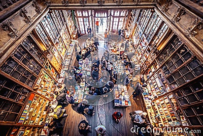 Lello bookstore in Porto city Editorial Stock Photo