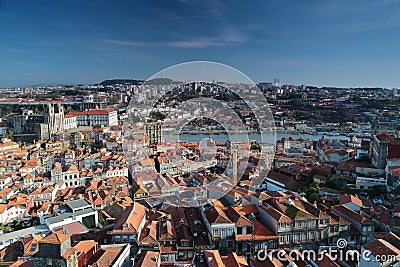 View from the tower of the city Porto Portugal Stock Photo