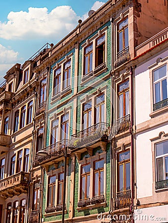 colorful houses in porto, portugal Stock Photo