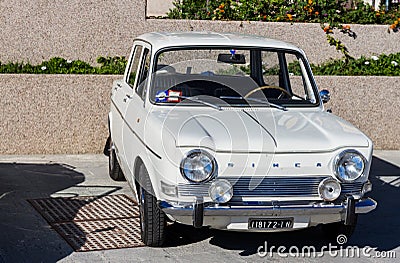 PORTO SANTO STEFANO, ITALY - 23 JUNE 2012: Due Mari Vintage Car Editorial Stock Photo