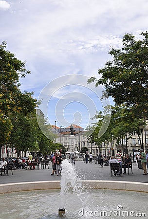 Porto, 21st July: Scene of Praca da Batalha Square in Porto City of Portugal Editorial Stock Photo