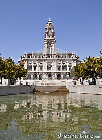 Porto Town Hall Stock Photo