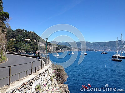 Portofino coast Italian Riviera Stock Photo