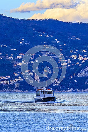 Portofino,Genoa,Italy on April3,2023:Beautiful view of Marina di Portofino Editorial Stock Photo